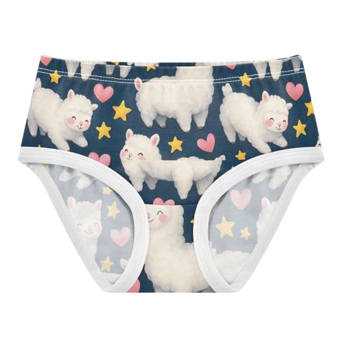 Joisal Toddlers Underwear Floral 2t Cotton Cute Panties Girl Print Briefs Girls Undies Cute White Alpacas Pink