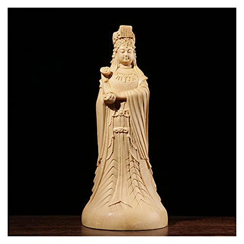 Aurh Cypress Wood Mazu Sculpture Wood Buddha Statue Sea Mother Worship Myth Home Decor Tianminjiedm #TOP1