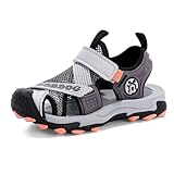 Sandalias para niños Trekking Senderismo Niños Sandalias al Aire Libre Cerradas Toe Sandalias Deportivas Zapatos de Verano 28-41 EU, 7819 Gris, 30 EU