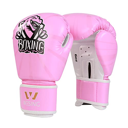 Wesing Boxing Gloves For Kids 4Oz 6Oz Boxing Gloves For 3-8 Years Training Gloves Sparring Gloves Muay Thai Gloves For Boys Girls (4Oz, Pink) #TOP26