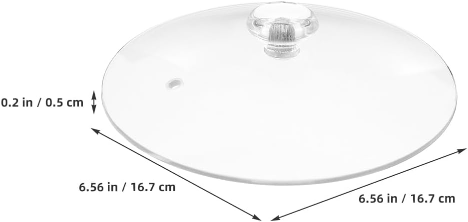VOSAREA Tempered Glass Lid Universal Cookware Glass Cover Replacement for Saucepan Pan Frying Pan Pot and Cast Iron Skillets (6.5 Inch With Steam Hole)