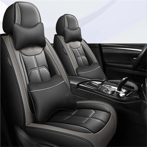 Housse de siège de voiture universelle noire et grise pour Citroën C3 C4 Picasso C5 et DS