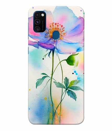 Image of Printed Hard Back Case Cover & Compatible for Samsung Galaxy M21 / Samsung Galaxy M30S | Rose Painting Art (Multicolor) - D1204