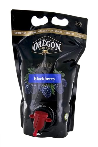 OFP BLACKBERRY PUREE 3 Pound Pour Spout Bladder Oregon Fruit Products Fruit Purees for Shrub Cider Mojitos Slushies Wine and Beer