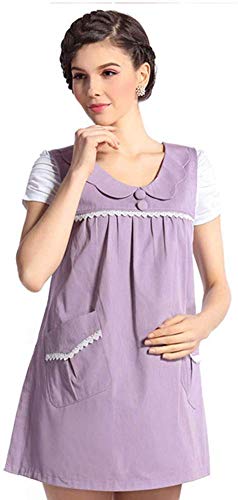 Preisvergleich Produktbild Strahlenschutzweste Umstandsmode Strahlenschutz Vest Silber-Faser-Computer-Handy Strahlenschutz Schwangere Frauen Schutzschürze Geräte Strahlenschutz Haushalt Casual Wear, Lila, L Computer Handy-Strah
