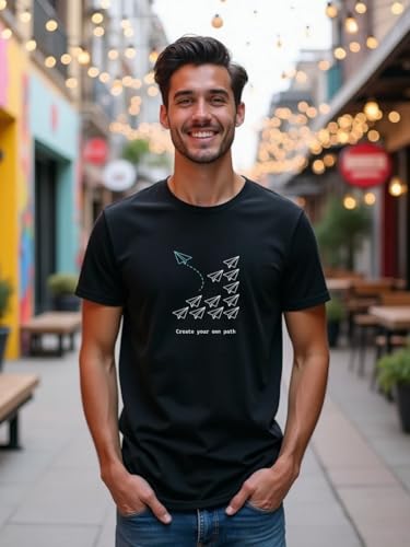 Image of Nobero Men's Regular Graphic Printed T-Shirt for Men | Soft Cotton | Classic Fit | Printed Casual Tshirt for Men