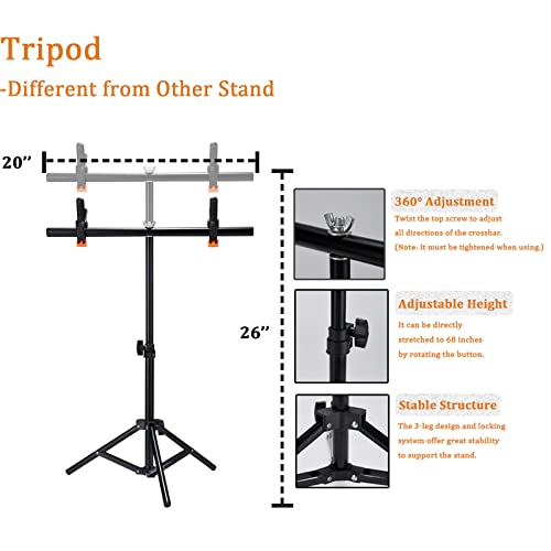 6Pcs 12Patterns Photography Background Paper With T-Shape Backdrop Stand Waterproof Wood Food Photo Double Sided 22X35 In, Beiyang #TOP1