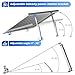 WOEFSTE 2 Set Adjustable Solar Panel Tilt Mount Brackets Aluminum Alloy Mounting Bracket Stand Systems Support 50W 70W 100W 150W 200W 300W 400W Panels for Roof/Boat/Flat Surface