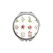 Merry mas Tree Red Illustration Hand Compact Mirror Round Portable Pocket Glass