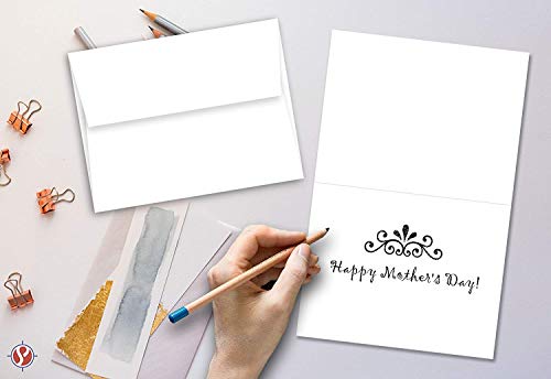 Greeting Cards Set – 4.5X6 Blank White Cardstock And Envelopes Perfect For Business, Invitations, Bridal Shower, Birthday, Interoffice, Invitation Letter, Weddings And All Occasion – Bulk Set Of 40 #TOP3