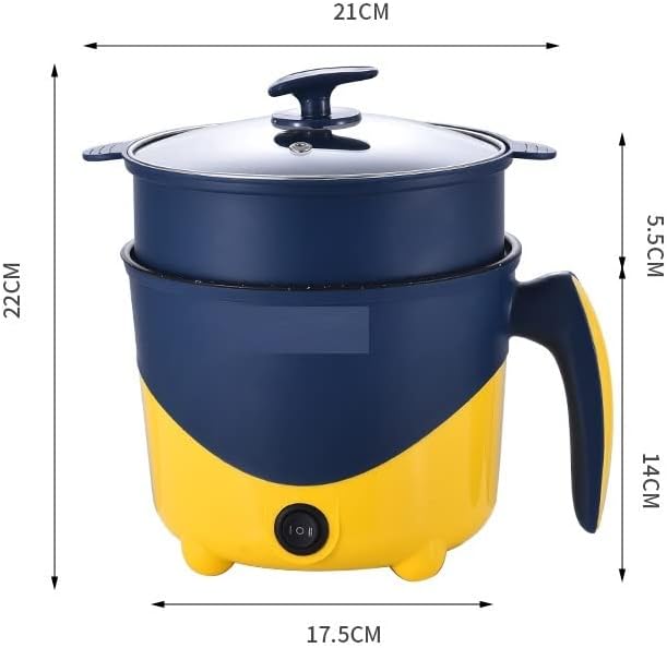Household Electric Cooking Machine1-2 People Hot Pot Single/Double Layer Non-Stick Pan Multifunction Electric Rice Cooker Family best choice