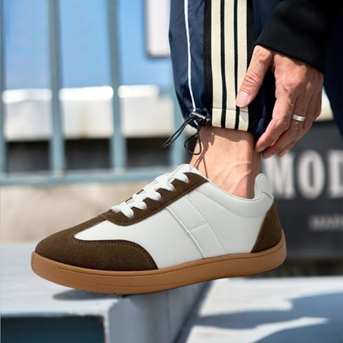 Fashion Sneakers for Women Men, Classic Casual Retro Trainer Shoes Low-Top Comfortable Breathable Walking Flat Tennis Shoes 6