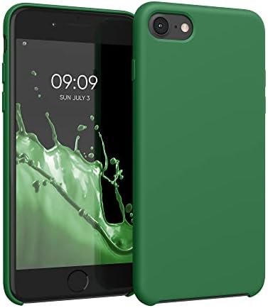 kwmobile Case Compatible with Apple iPhone SE (2022) / iPhone SE (2020) / iPhone 8 / iPhone 7 Case - TPU Silicone Phone Cover with Soft Finish - Pixie Green