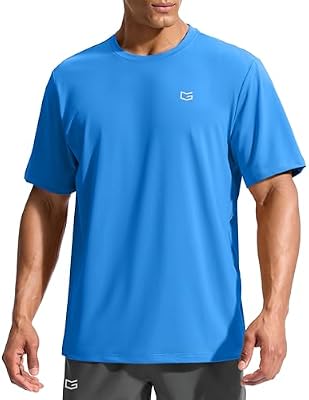 Men's Sun Protection Swim Shirt – UPF 50+ Quick‑Dry Rash Guard, Short Sleeve for Water, Hiking & Wor...