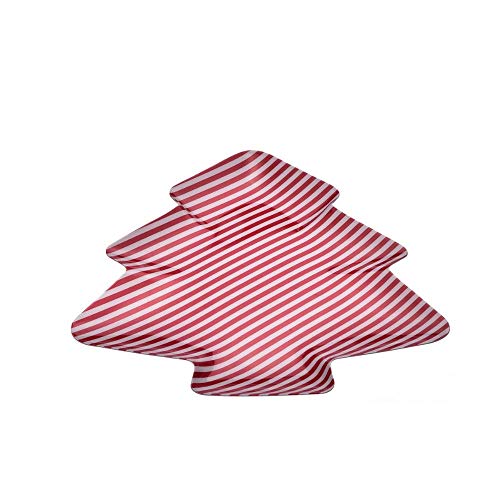 Petisqueira Árvore de Natal Striped Xmas Melamina 39cm