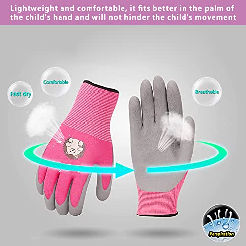 KARELLS Guantes de Jardinería para Niños, Guantes Jardineria, Guantes de Trabajo en el Jardín, Guantes Trabajo, para Niños para niños de 3 a 5 años,para Actividades de Jardinería - imagen 6