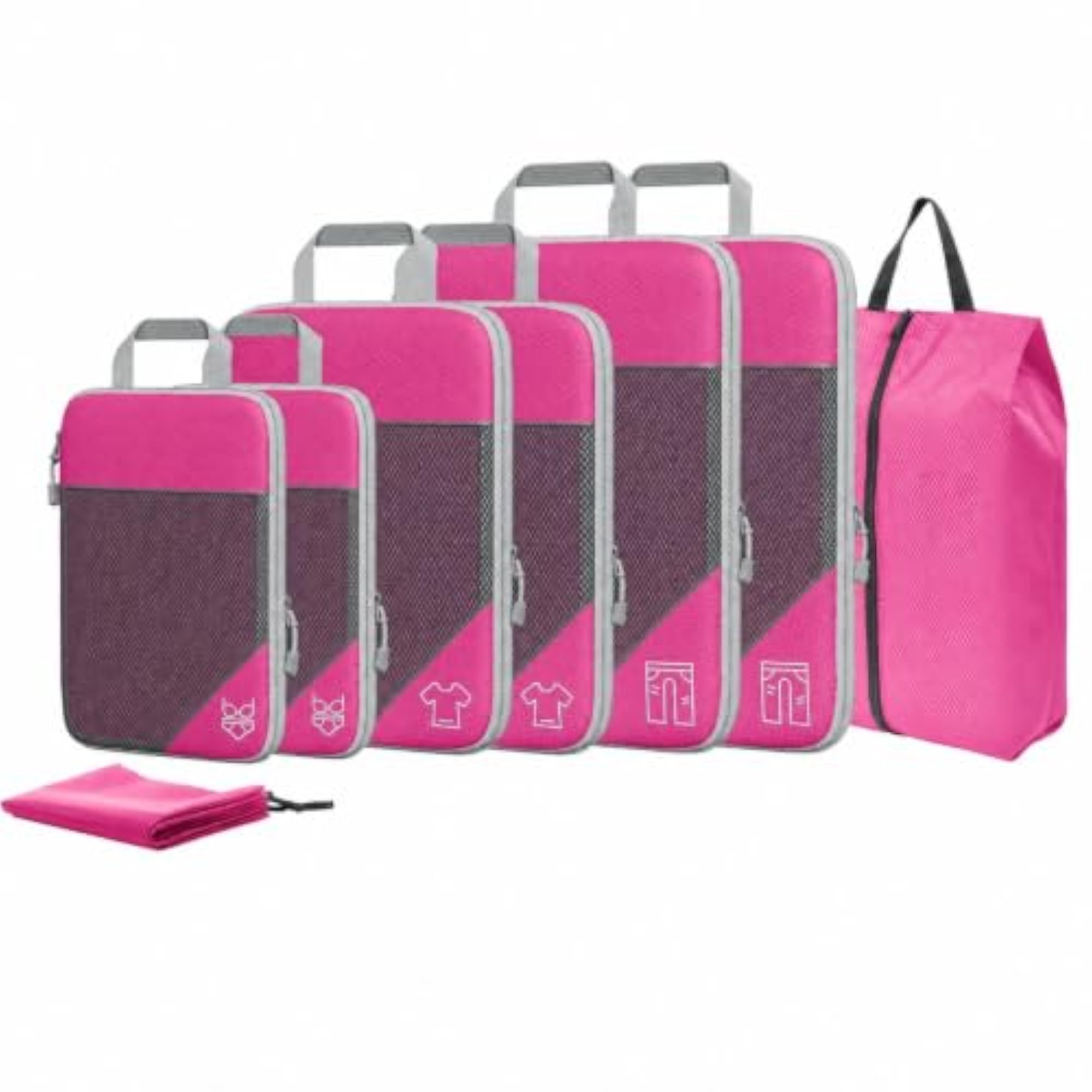 8 Pieces Compressible Travel Storage Bag Set
