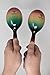 Tycoon Percussion Wood Maracas - Multi Color Finish