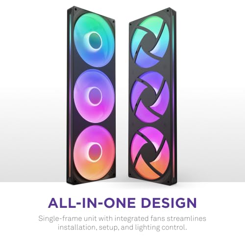 undefined NZXT F420 RGB Core Fan Black 3ファン搭載 420mm シングルフレーム RGBファン RF-U42HF-B1 FN2515 の商品画像 1