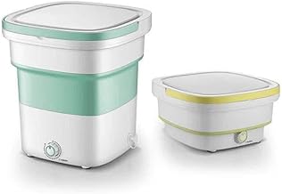 غسالة محمولة مزودة بتايمر - سعة كبيرة، مع خيارات دورة غسيل ودورة تنشيف قابلة للتعديل NI (ابيض&اخضر)