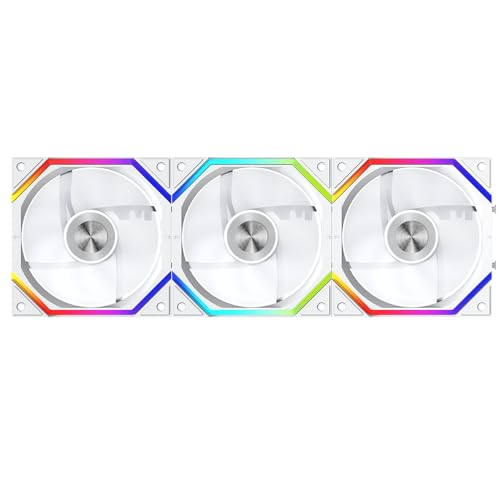 ICOLER Galaxy 120mm PC CASE Fan ARGB and PWM Case Fans Axle Core Double Ring CD Pattern Module Daisy-Chain 5V ARGB 120mm Triple Pack (Reverse Fan White) by ICOLER - Image 7