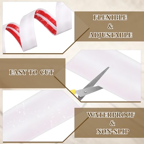 Bande de transition en T PVC blanc 5m x 4cm pour joints de sol - 4