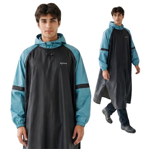 Image of Lifelong Waterproof Unisex Rain Coat Hooded Full Sleeves Outdoor Men, Women, Boys & Girls Rainwear Poncho Raincoat for Camping, Hiking & Travelling (1Pc)