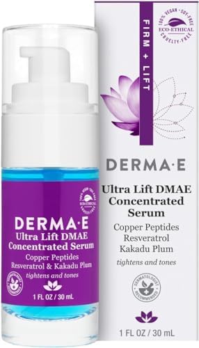 DERMA E Ultra Lift DMAE Concentrated Serum for Face, 1 Fl Oz Firming Serum