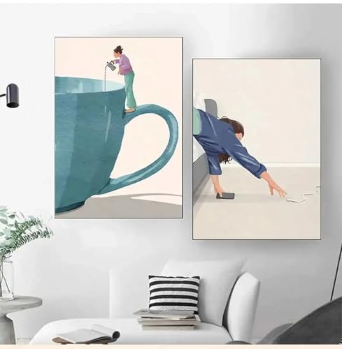 Impression sur toile abstraite moderne et minimaliste TONGYINLI pour salon 30x40cm