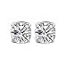 Generic 1pair Clear Crystal Magnet Stud Earrings Magnet Earring Unisex Men's Earring Clear--4 Claw