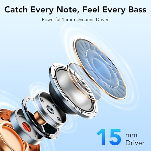 Image of Open-Ear Headphones with AI Translation Earbuds Real Time, Supports 164 Languages, 50H Playtime, Powerful Sound, LED Display, 3-in-1 Translation Headphones, for Business /Gym /Learning