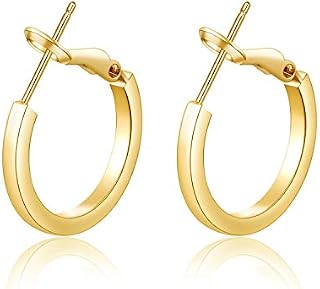 Yumay-9ct Gold Filled Small Creole Hoop Earrings for Girls or Womens 20mm Hoop