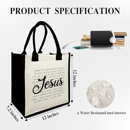 Christian Shoulder Beach Bag - Jesus Canvas Tote Bag Gifts2
