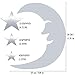 Moon and Stars Wall Stickers - 30cm Largest Moon with 66 Pieces Different Size Stars - for Baby Kid Room Decoration - Fairy Atmosphere Creation Perfect Birthday Holiday Christmas Gift