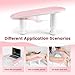JODSONE Pink U-Shaped Manicure Arm Rest for Nails Tech with Rotating 360°Built-In Phone Holder and Adjustable Nail Arm Rest Detachable Manicure Hand Rest for Salon Design