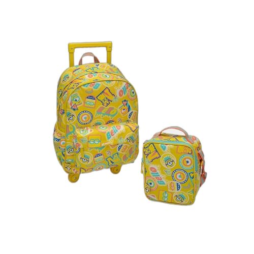 Kit Mochila com Rodinha e Lancheira Térmica Minions - Puket