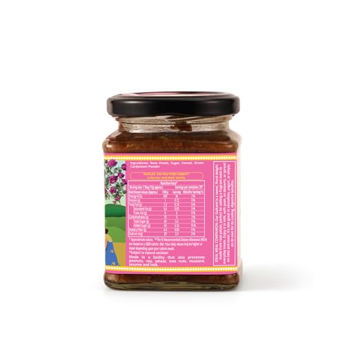 Image of THE LITTLE FARM CO Healthy Dessert Gulkand (250g) - Made With Pure Chaitri Gulab | Rose Petal Jam | Sundried With No Artificial Flavors | Traditional Recipe | Ayurvedic Digestive & Natural Body Coolant