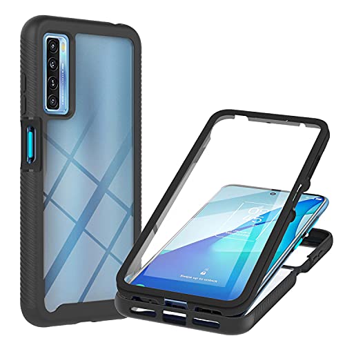 Ivy Tcl20S 3In1 Heavy Armor Rugged Case With Built-In Screen Protector For Tcl 20S Case - Black #TOP12