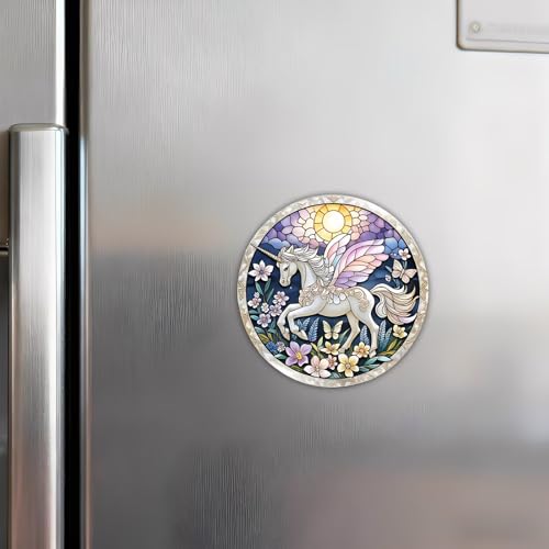 Imán de nevera decorativo con diseño de unicornio miniatura 6
