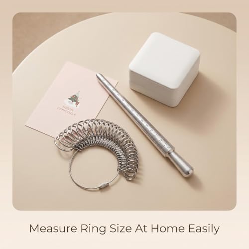 Image of Bflaae 2 PCS Ring Sizer Measuring Tool Kit with US Ring Mandrel, 27 PCS Stainless Steel Ring Gauges for Ring Repair and Measurement, Pro 2 PCS
