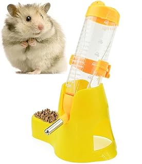 125ml/4oz Pet Drinking Bottle with Food Container Base Hanging Water Feeding Bottles Auto