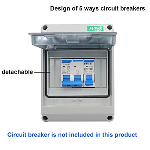 Smseace CAHT-5 Distribution Protection Box, Abs Plastic Transparent Cover Waterproof Distribution Box Ip65, For Indoor Wall Circuit Breaker thumb #4