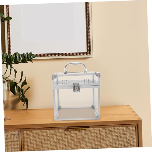 Soporte compacto para vinilos de acrílico con asa de transporte 6