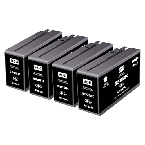 950XL 951XL   Cartuchos de tinta compatibles con HP 950 951, compatible con HP Officejet pro 8600 cartuchos HP Officejet pro 8620 8100 8610 8600 8615 8616 8625 cartuchos   4 negros