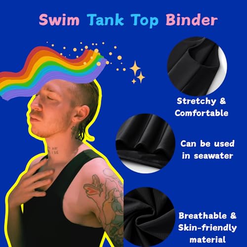 Image of Wonababi Swimming Chest Binder, Swimsuit Top Binder Trans for FTM, Queer