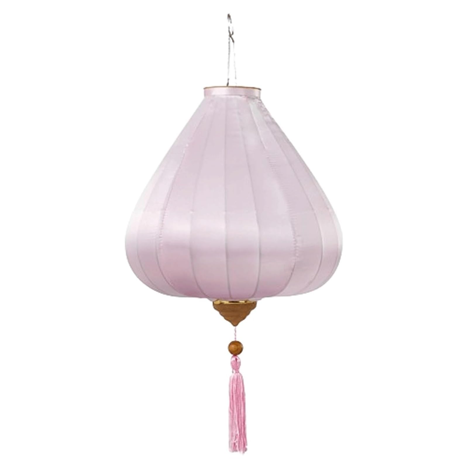 Dekoracje Wiszące czerwone chińskie lampiony, Owalne latarnie jedwabne z frędzlami, wielokolorowe, 12–16 cali(Light Pink,12 Inch)