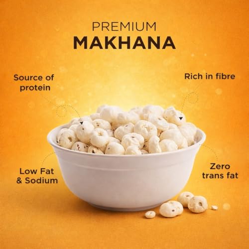 Image of Open Secret Makhana | 200g | Phool Makhana, Foxnuts, Lotus Seeds for Eating, Premium Raw Plain Phool Makhana, Snacks Rich in Protein, Fiber and Minerals, Plain Flavoured (Pack of 1)