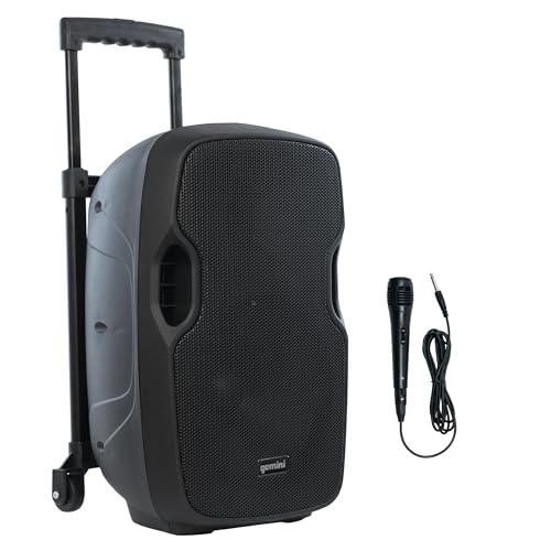 Gemini 10” Wireless Battery-Powered Bluetooth Speaker with Trolley Handle, Mic/Guitar Inputs & Echo – Mobile Sound System for Gigs, Classes & Street Performers (AS-10TOGO) by Gemini Sound - Used condition - US$117.67