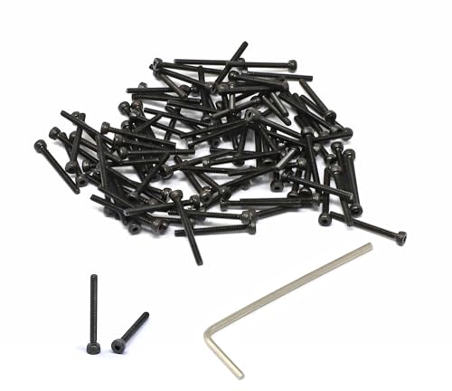 iexcell 100�� M2 x 20mm �X���b�h�s�b�` 0.4mm �����| 12.9�O���[�h �Z�p���t���w�b�h�L���b�v �l�W �{���g�L�b�g ���_���d�グ
