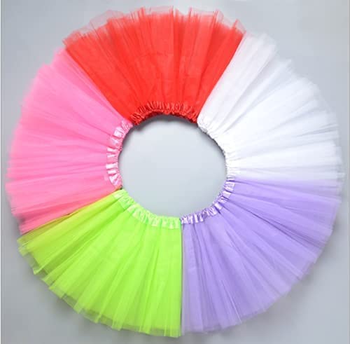 Image of XINXIYAN Tutu for Girls Womens Skirt 5 Layers Mardi Gras Outfit Halloween Costume Dress Party Favor